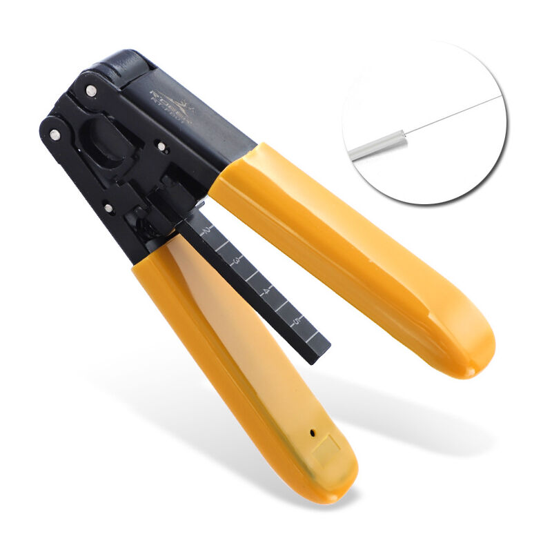 Pince à dénuder les câbles à fibres optiques, pince à double nez, pince à dénuder les fibres graduée, outil d'épissure à froid