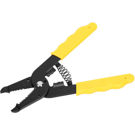 Pince à dénuder les fils, pince à sertir multifonctionnelle pour bornes d'électricien domestique (jaune)