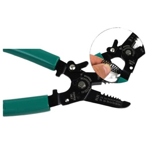 Pince A Dénuder Multifonctionnelle, Pince à sertir, Coupe-Cable D'électricien, Dénudage De Cable, Pinces sertissantes, Peut Etre Utilisée Pour Couper / Dénuder / Sertir Les Cables, 165mm, 0.6-2.6mm