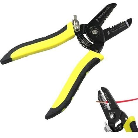 Pince à Dénuder Multifonctionnelle,Pince Coupante 2 en 1,Pince à Dénuder Automatique,Pour dénuder les fils de cuivre,Peut être utilisée pour couper,Dénuder et sertir les câbles