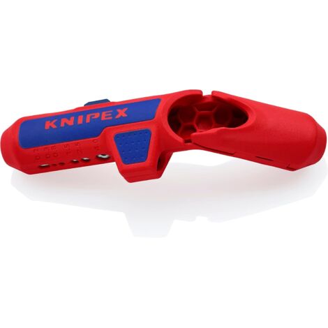 Pince à Dénuder Universelle KNIPEX 16 95 01 SB - pour Câbles Électriques - Poignée Courbée et Mâchoires Précis