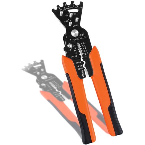 Pince à Dénuder,6 En 1 Outil de Dénudage Automatique,Pour Fils 24-10 AWG (0,2-6,0 mm²),Peut Servir D'enroulement De Fil Spécial,Pince à Dénuder Et à Sertir,Clé à Molette,Pince Coupant