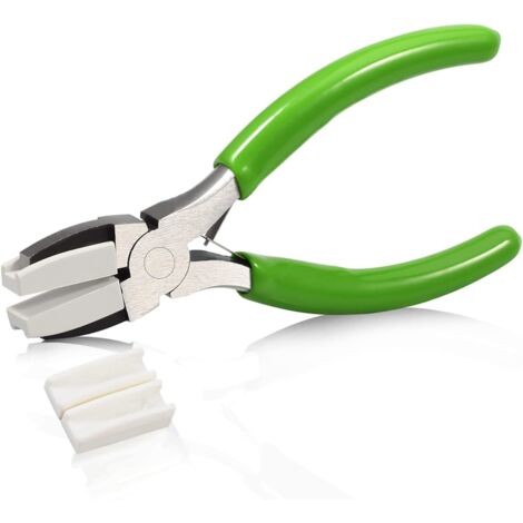 Pince à double mâchoire en nylon de 12,7 cm, équipée d'une pince supplémentaire en nylon et de ressorts à double lame pour la correction - outils pour la fabrication de bijoux et le façonnage de perle