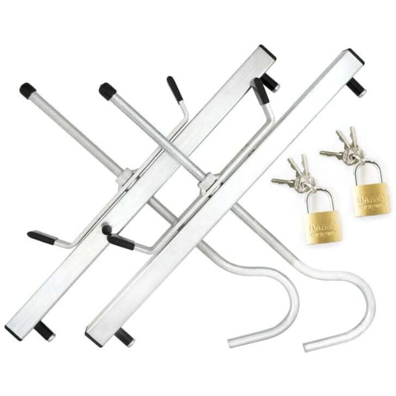 Viking Choice - Pince à échelle - galerie de toit - avec cadenas - jusqu'à 28 cm