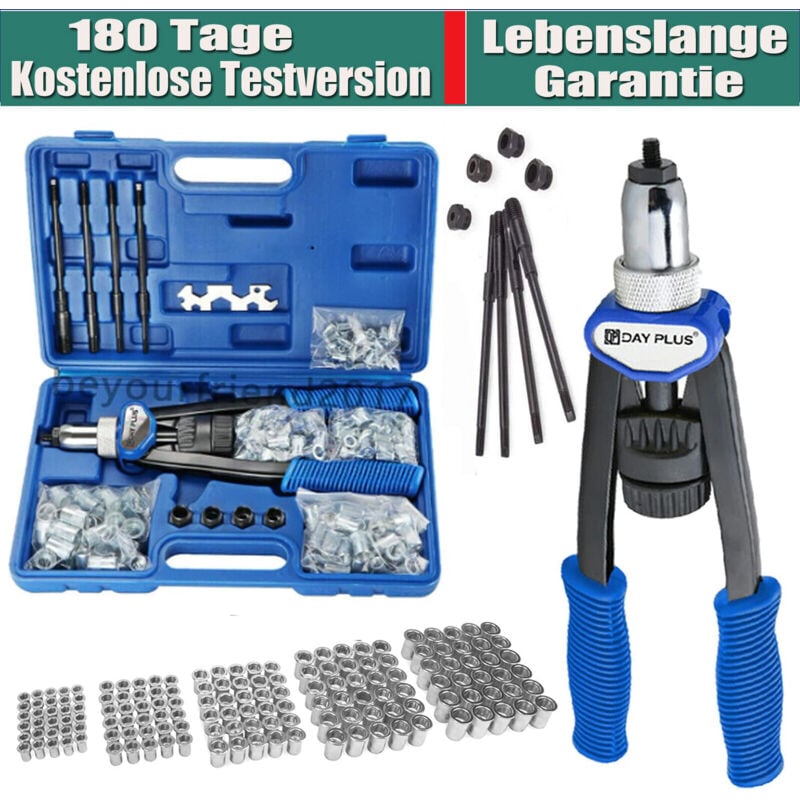 Pince à écrous à river Filetage Pince à river Set avec écrous à river en acier M5 M6 M8 M10 M12