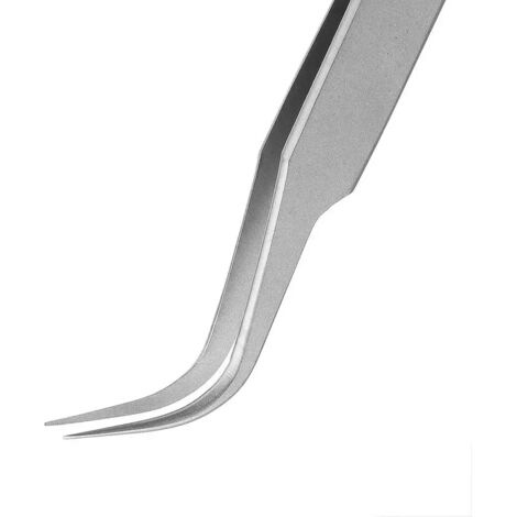 Pince à épiler de précision antidérapante BST-25 de qualité supérieure et pince à épiler courbée dure à haute téna