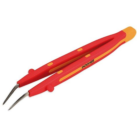 Pince à épiler isolée avec pointes incurvées, 145 mm  DOGHER 296-026