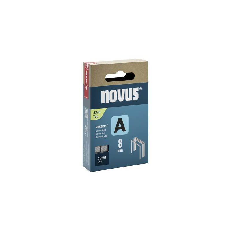 Novus - Agrafe fine a type 53 largeur de l'agrafe 11,3 mm 8 mm 0,75 mm