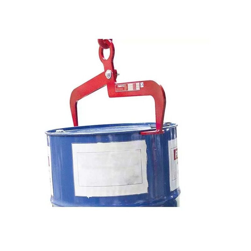 Matisère - Pince à fûts verticale manuelle ajustable pour palan, grue et chariot élévateur - Fûts de 60 à 220 l - Charge max 300kg - 840009378