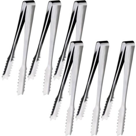 Pince à Glaçons, 6 Pièces Pince a Sucre, Pince Bonbon, 15,2cm, pour Cuisine, Café, Fête, Bar et Buffet
