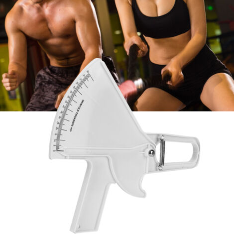 Pince à graisse corporelle - Mesure précise pour perte de poids et musculation (Couleur blanc)