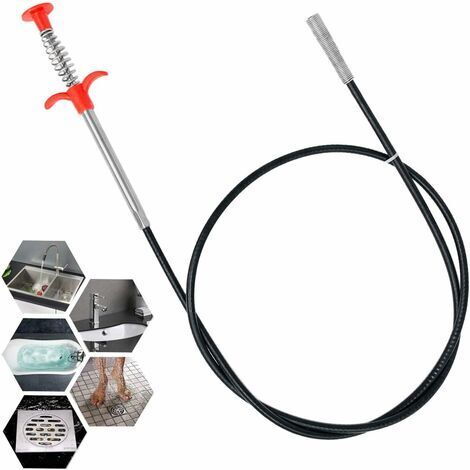 Pince à Griffes Flexible 160cm pour travailler dans les espaces étroits, Serpent de Vidange, Utilisez pour Saisir les Cheveux, les Déchets, Même les Trucs Importants des égouts, évier, Toilettes