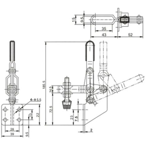 Pince à levier verticale GH-101-DL, outil de démontage rapide