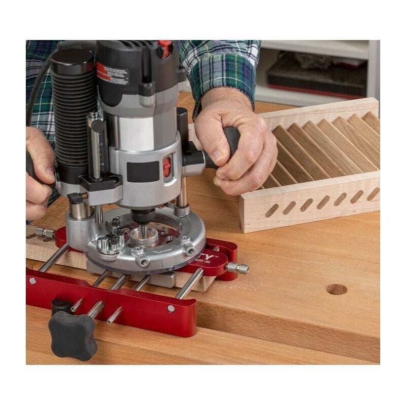 Ensoleille - Pince à mortaise de précision 2 en 1 et positionneur de poinçon pour le travail du bois à Tenon libre