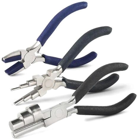 Pince à moulurer les fils métalliques, antirouille, pince à bijoux à 6 sections, bec rond