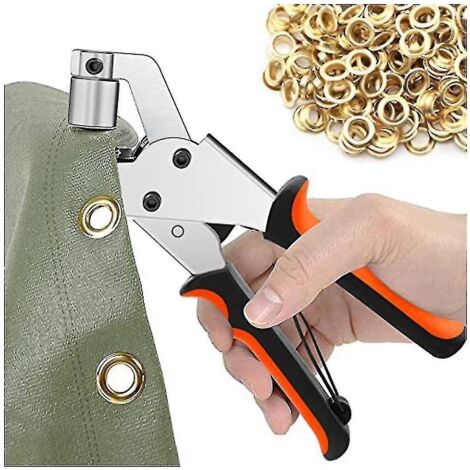 Pince à œillets pour bâches, lot de 300 œillets (diamètre 10 mm)