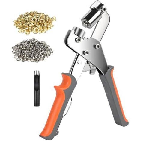 Pince à œillets professionnelle, ensemble de quatre couleurs 500 (diamètre 10 mm), cellules canaux avec pince, kit d’outils montage, presse magnétique en acier dur B-1 -