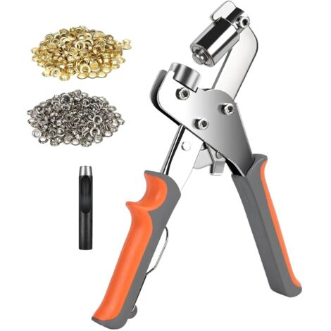 Pince à œillets professionnelle, ensemble de quatre couleurs 500 (diamètre 10 mm), cellules canaux avec pince, kit d’outils montage, presse magnétique en acier dur B-1 -