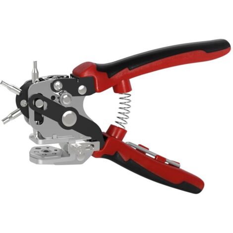 Pince à perforer le cuir avec disque rotatif équilibré pour bracelets de montre et autres outils de perçage.