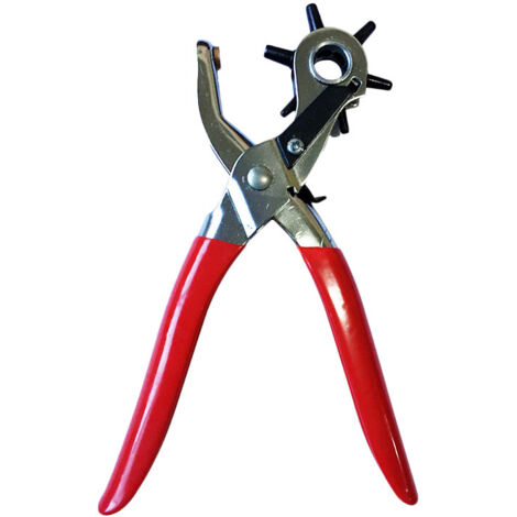 Pince à perforer pour ceintures et cuirs, outil de perforation rotatif multi-trous en acier carbone