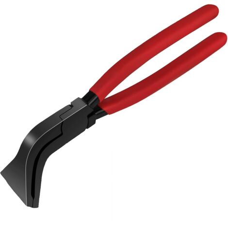 Pince à Plier 45°, Pinces Pliante 60 mm Mâchoire, Multifonction Pince à Tôle avec Poignée Antidérapante, Rouge Pinces Plate Plieuse Tole pour Couvreurs