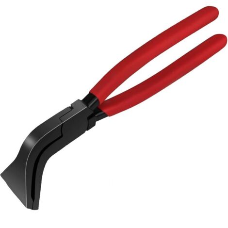Pince à Plier 45°, Pinces Pliante 60 mm Mâchoire, Multifonction Pince à Tôle avec Poignée Antidérapante, Rouge Pinces Plate Plieuse Tole pour Couvreurs