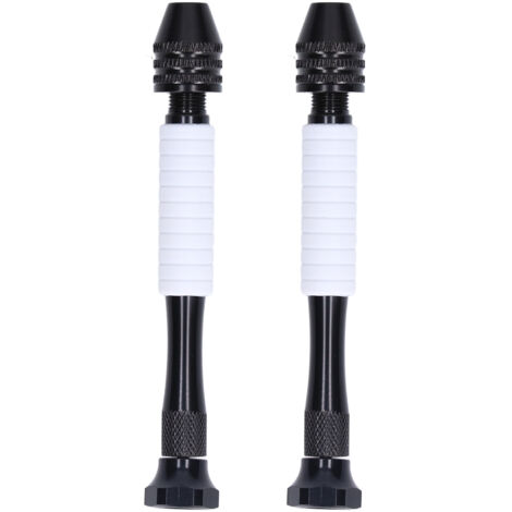 Pince à Pouces à Pointe, 2 Pcs à Chuck ajusté à Poube étanche à Main Forage Portable en Acier Inoxydable avec Conception Non Glissante pour 0,3 à 3,2 Mm, Broche