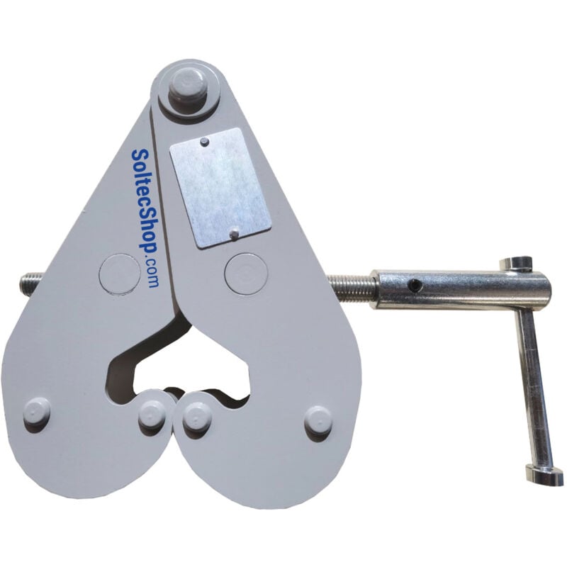 Soltec Srl - Pince à poutre - 2 tonne, Pince Poutrelle 2 Tonne Griffes à Manille à Poutrelles Lève Poutrelle et Profilés en Noir Convient aux Usines