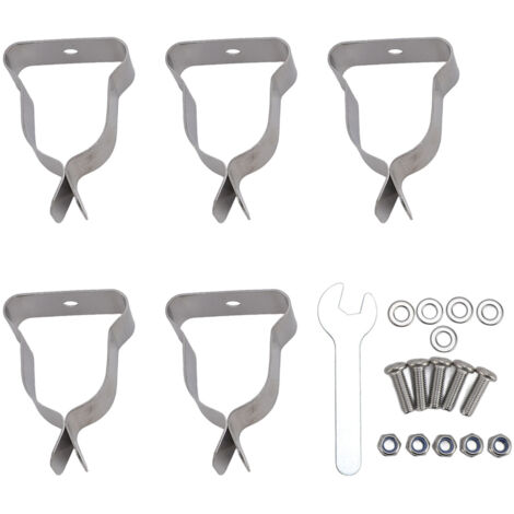Pince à ressort pour couvercle de puits de fenêtre, Kit de quincaillerie robuste en acier laminé à froid plaqué zinc