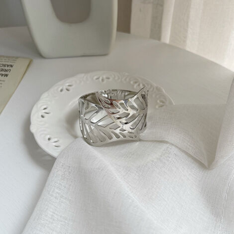 Pince à rideau avec motif feuille d'argent 1 embrass de rideau Pince à rideau en métal Attache pour rideau