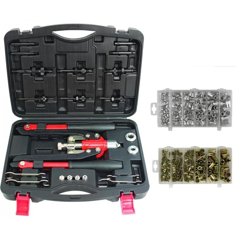 Oc-pro - Pince a rivets et inserts + assortiments inserts acier et alu