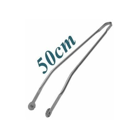 Pince à roulettes pour retourner saucisses – Acier inoxydable – Prise ergonomique pour contrôle facile – Compatible tous grills