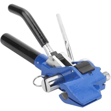 Pince à serrage pour colliers de câble en acier inoxydable avec réglage par molette - Outil de coupe et serrage ZDQ‑002