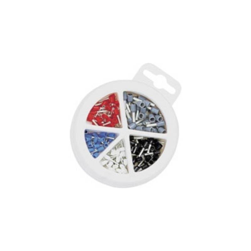 Assortiment d'embouts simples NWS 144-BI-150 0.50 MM² 2.50 MM² bleu, gris, noir, blanc, rouge 150 pc(s)