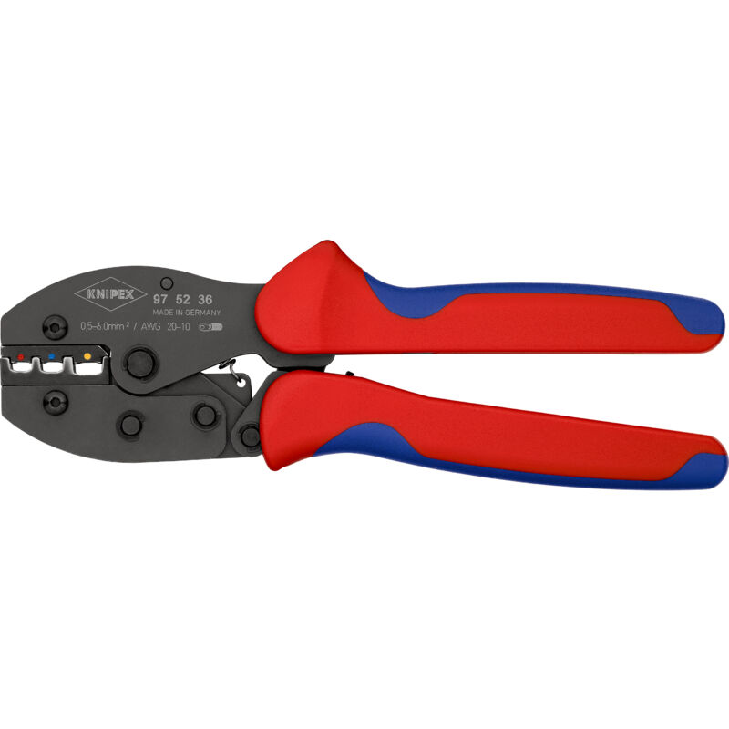 Knipex - PreciForce® 97 52 36 Pince à sertir 1 pièce pour cosses isolées + connecteur enfichable/connecteur de jonction