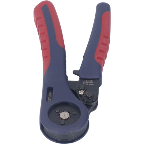 Pince à sertir automatique ergonomique pour manchons thermorétractables avec système de verrouillage