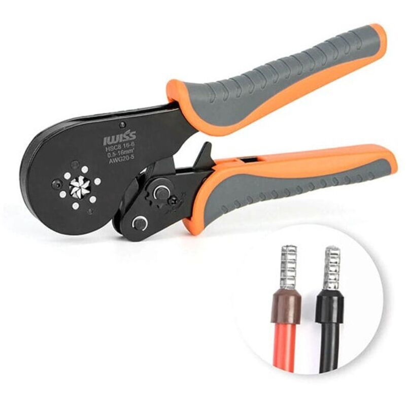 Errebi Group - Pince à sertir avec cliquet hexagonal pour embouts de fil 0,5-16,0 mmq