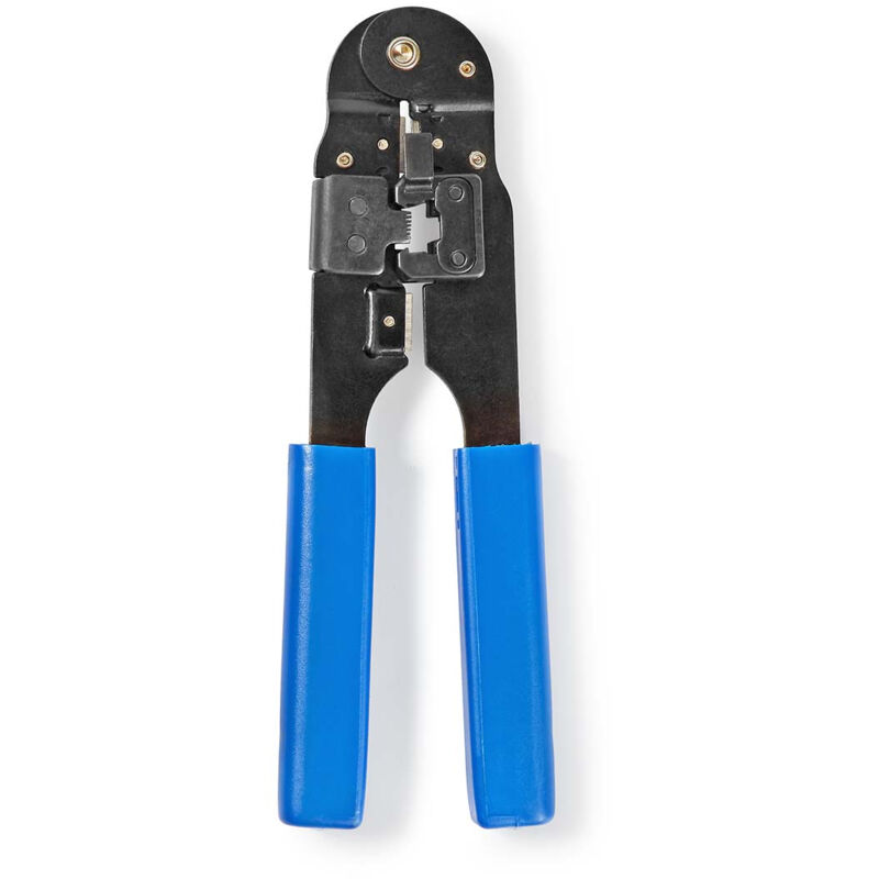 Pince à sertir CAT5E CAT6 CAT6A coupe décapage pince abs acier bleu Nedis CCGB89500BU