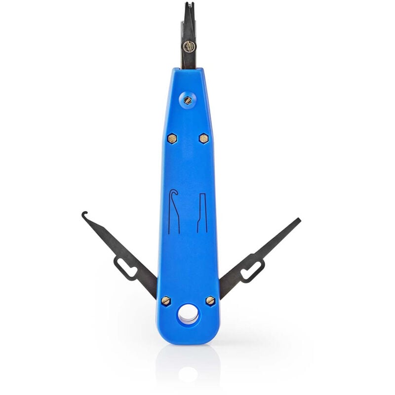 Nedis - pince à sertir convient à: bandes lsa outil de poinçonnage lsa tout le câblage télécom bleu CCGB89555BU