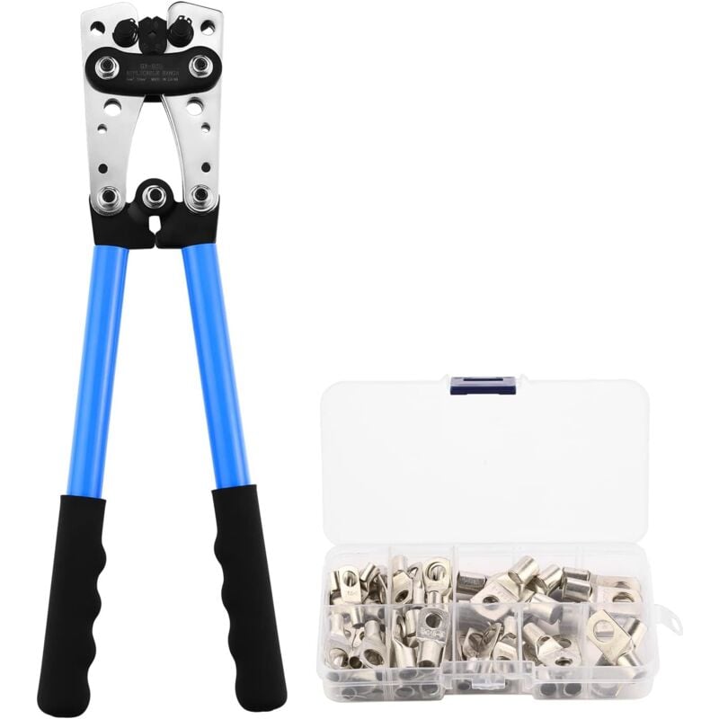 Aimoonsa - Pince à sertir cosse + 60 cosses kit- awg 10-0, 6/10/16/25/35/50 mm²