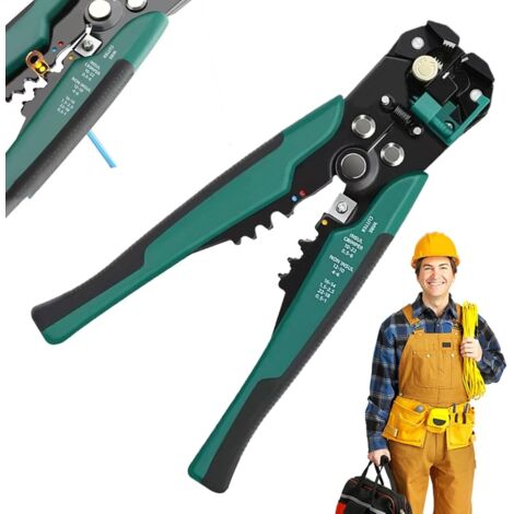 Pince a Sertir Cosse Electrique, Pince Sertir Cosse, Pinces à Sertir, Outil de Sertissage, Pince à Sertir pour Câbles, Pince a Sertir/Coupe Câble/Pince à Dénuder 3 en 1, Pour le Sertissage, Coupe