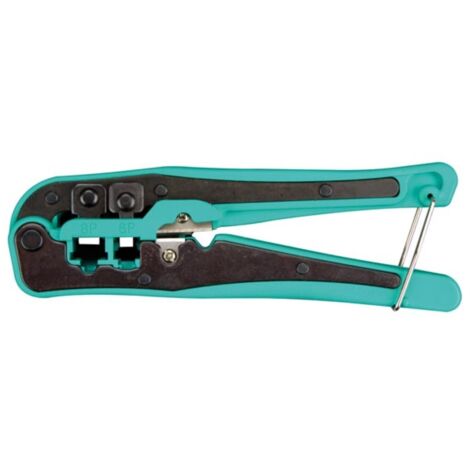 PINCE A SERTIR/COUPER POUR CONNECTEURS MODULAIRES 4P2C, 4P4C (RJ10), 6P4C (RJ11), 6P6C (RJ12), 8P8C (RJ45) VELLEMAN VTM468N