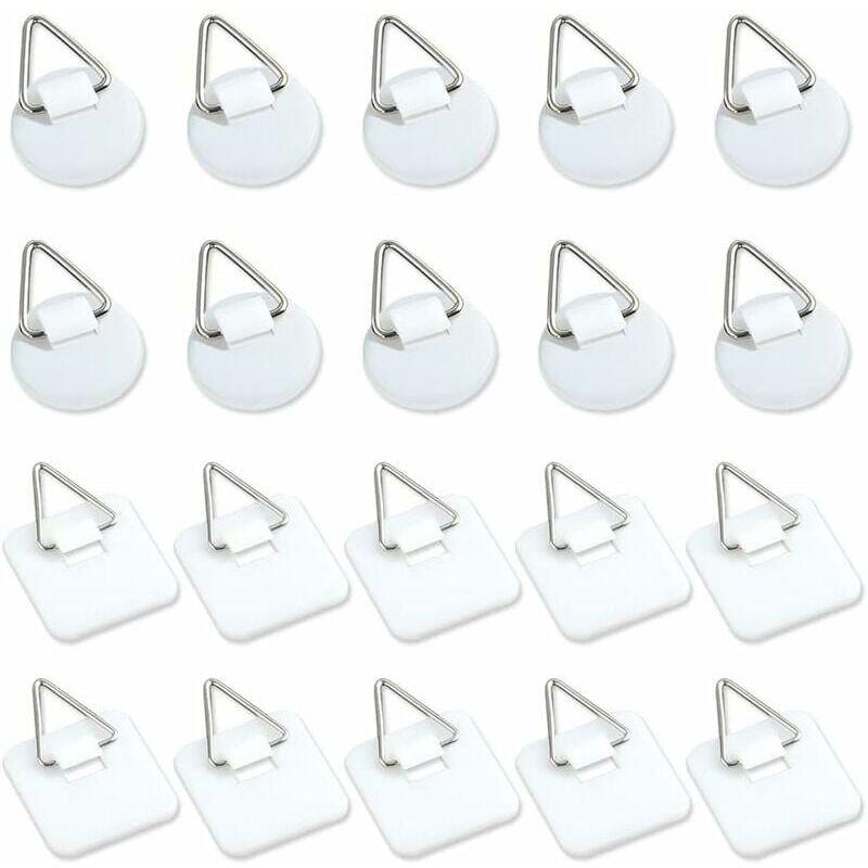 Lot de 50 supports adhésifs invisibles de 2,5 cm, supports verticaux adhésifs pour plaques murales, plaques murales pour assiettes, tableaux, art