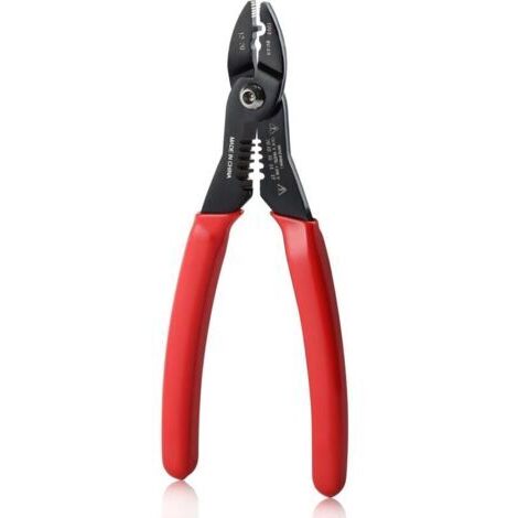 Pince à sertir et à dénuder multifonction compacte 4 en 1 7 pouces 12-20 AWG Outil de sertissage et de dénudage de câbles électriques professionnels pour usage domestique et industriel.