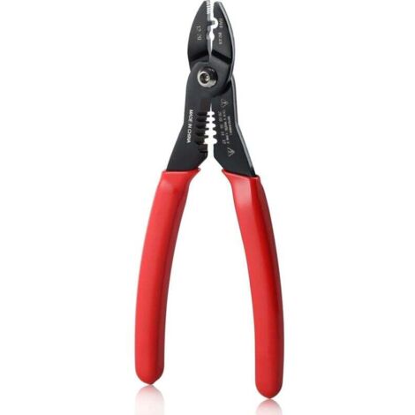 Pince à sertir et à dénuder multifonctionnelle compacte tout-en-un, 7 pouces, 12-20 AWG, outil professionnel de sertissage et de dénudage de fils pour une utilisation domestique et industrielle.