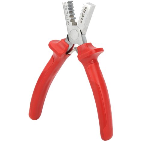 Pince à sertir et dénuder câble 0.25-2.5mm rouge pour électricien - Outil professionnel
