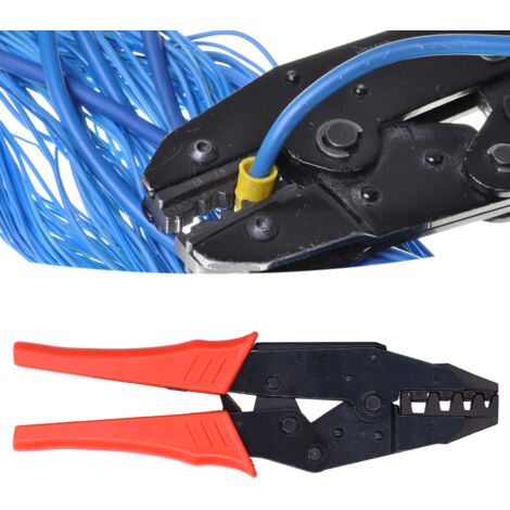 Pince à sertir HS-35WF pour bornes isolées 10-35mm² en carbone et plastique pour connexions électriques domestiques