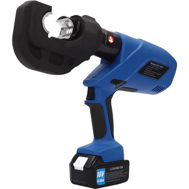Gojoy - Pince à sertir hydraulique électrique, 16-400 mm2, pince à sertir hydraulique rechargeable, pince à sertir les câbles à piles pour contacts