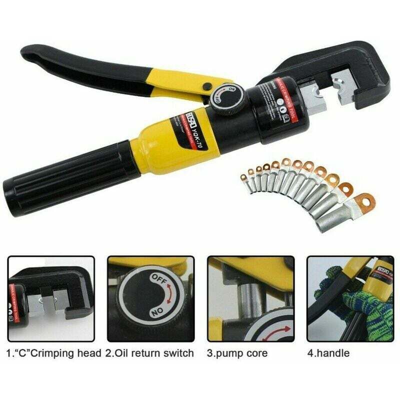 GABRIELLE Pince à sertir hydraulique Pince à sertir 4-70 mm² Pince à sertir pour cosses de câble