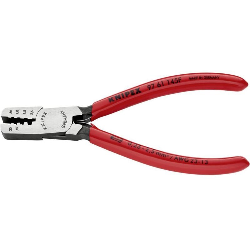 Knipex - 97 61 145 f Pince à sertir pour embouts de câble 0.25 à 2.5 mm²